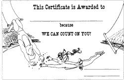 We Can Count
  on You Clip Art Award